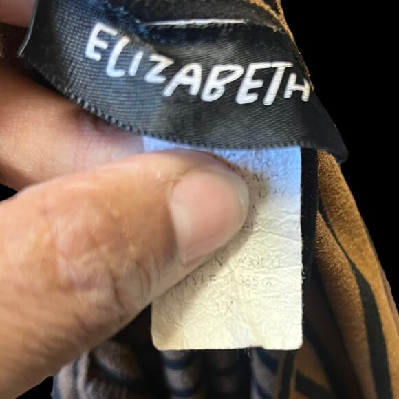 Elizabeth Blouse Stripes Womens 1X Classy Soft Stretch Classic Work Casual Shirt - Picture 5 of 6